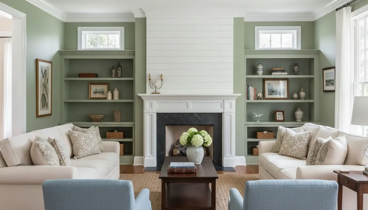 Freshly painted Charleston SC living room with smooth walls and professional interior finish