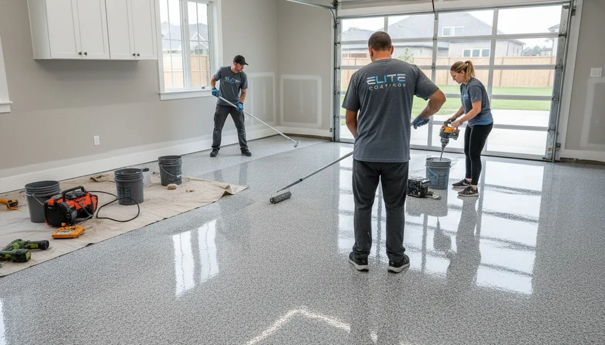 Professional epoxy garage floor coating in Charleston SC by local house-painting experts