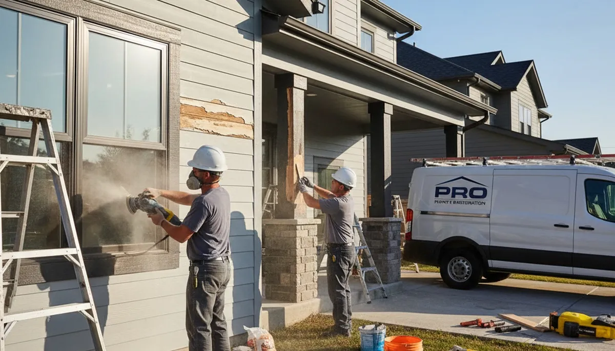 Professional wood rot repair on Charleston SC home exterior by expert house painters